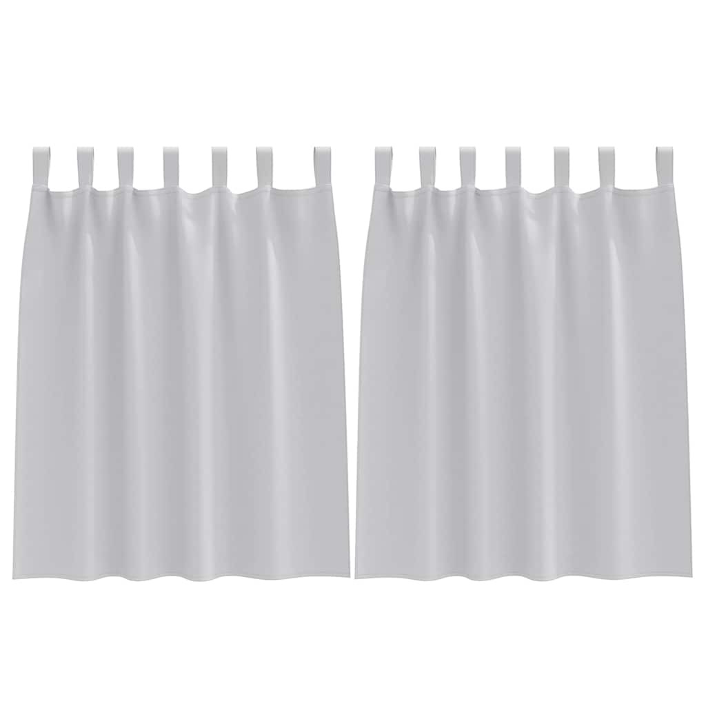 Užuolaidos su užuolaidomis 2 pcs Šviesiai pilka Poliesteris
