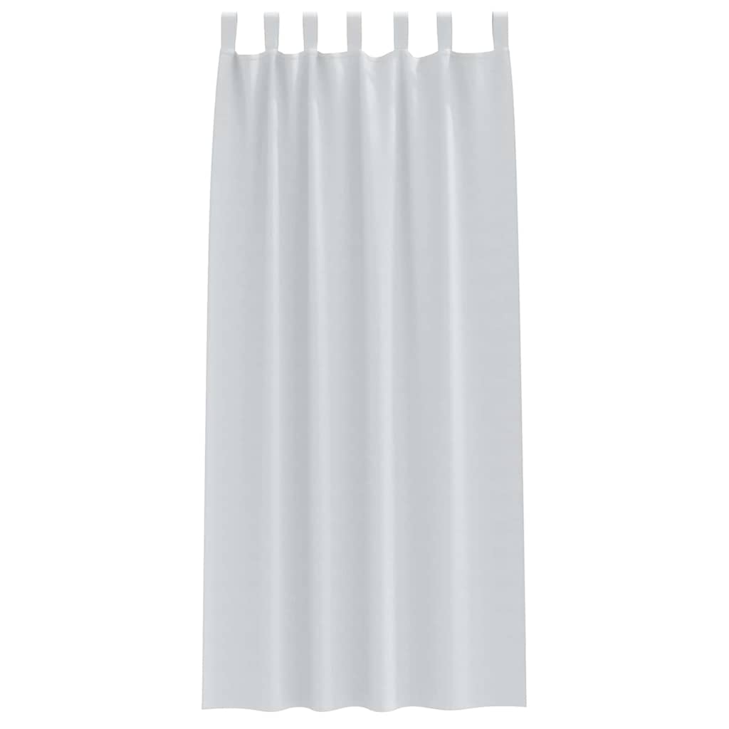 Curtains 2 pcs Light grey 245 x 140 cm Polyester