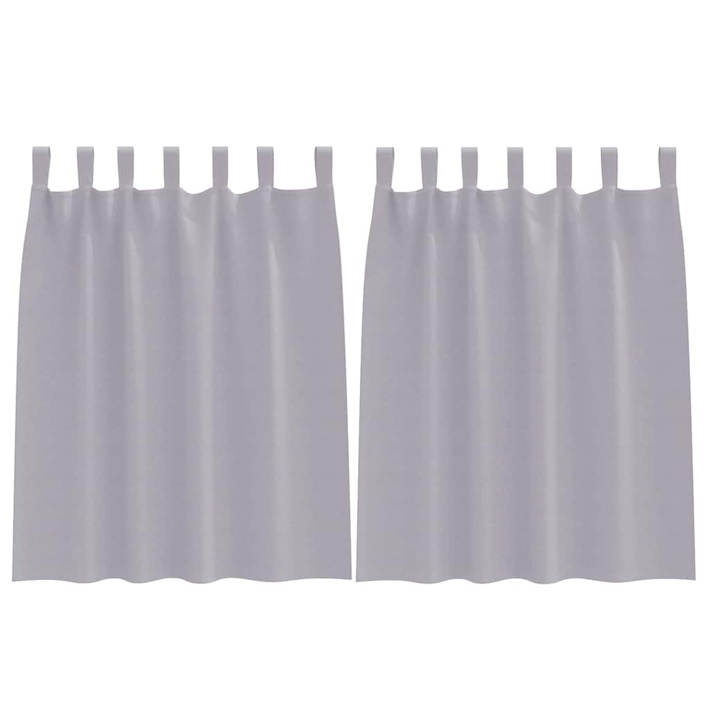 Užuolaidos su užuolaidomis 2 pcs Metallic pilka Poliesteris