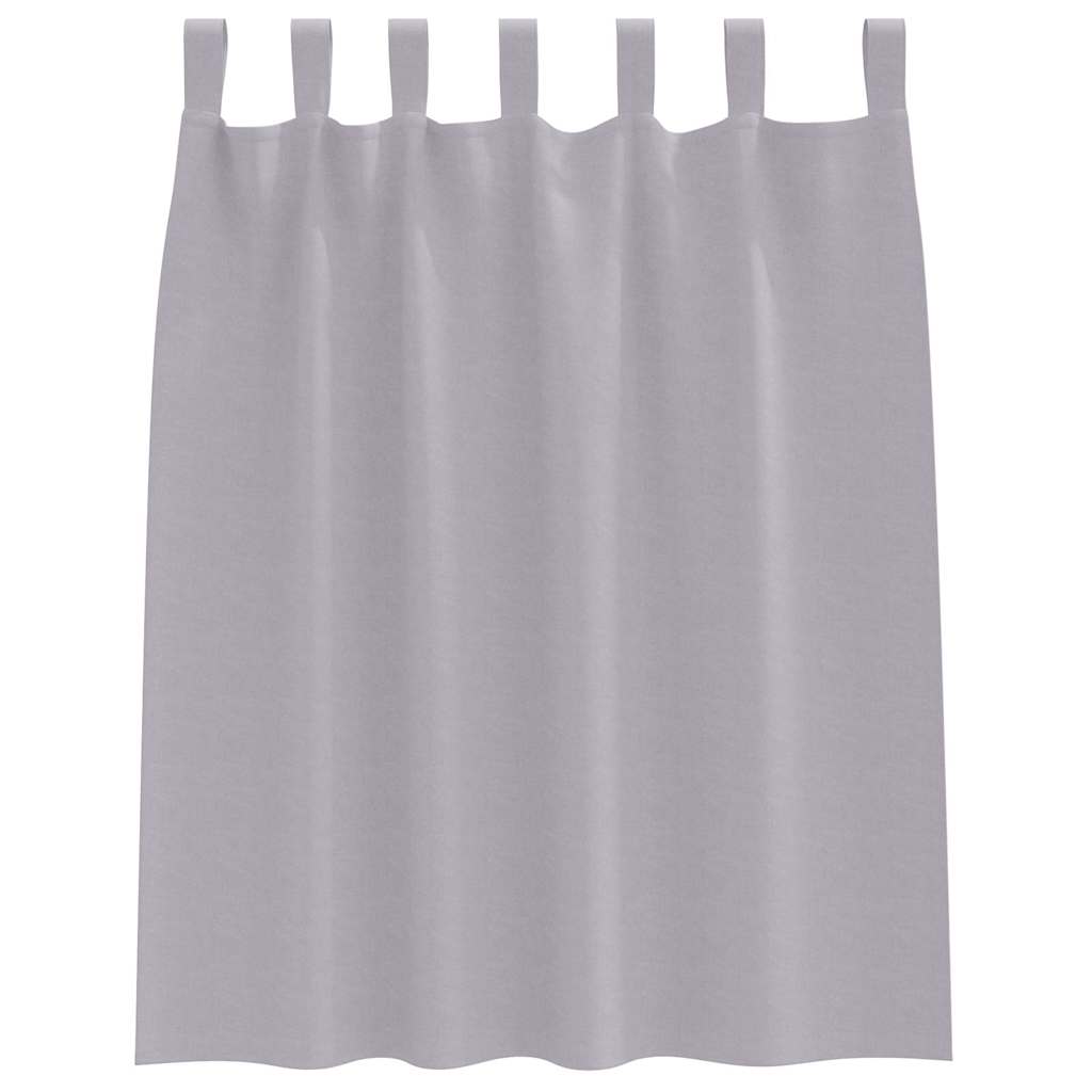 Užuolaidos su užuolaidomis 2 pcs Metallic pilka Poliesteris
