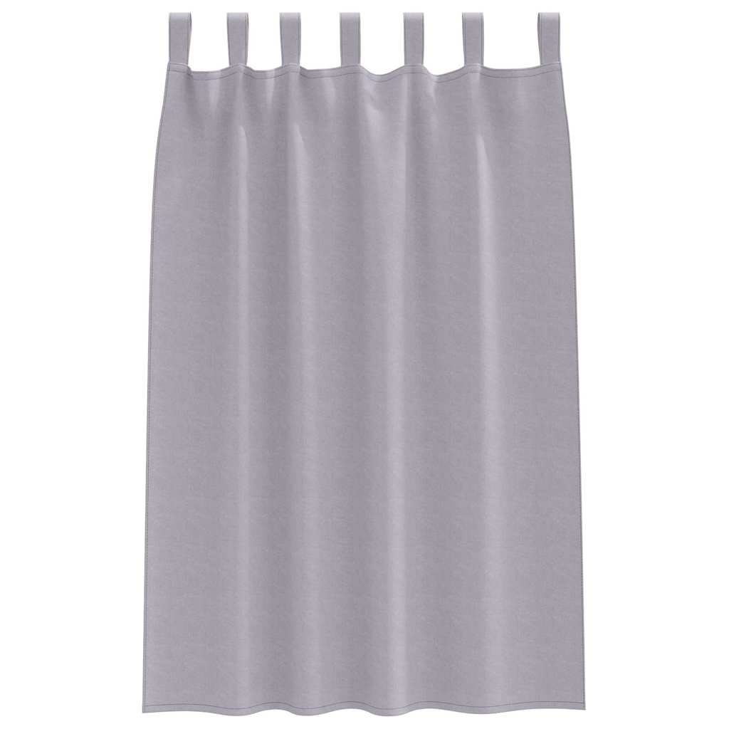 Užuolaidos su užuolaidomis 2 pcs Metallic pilka Poliesteris