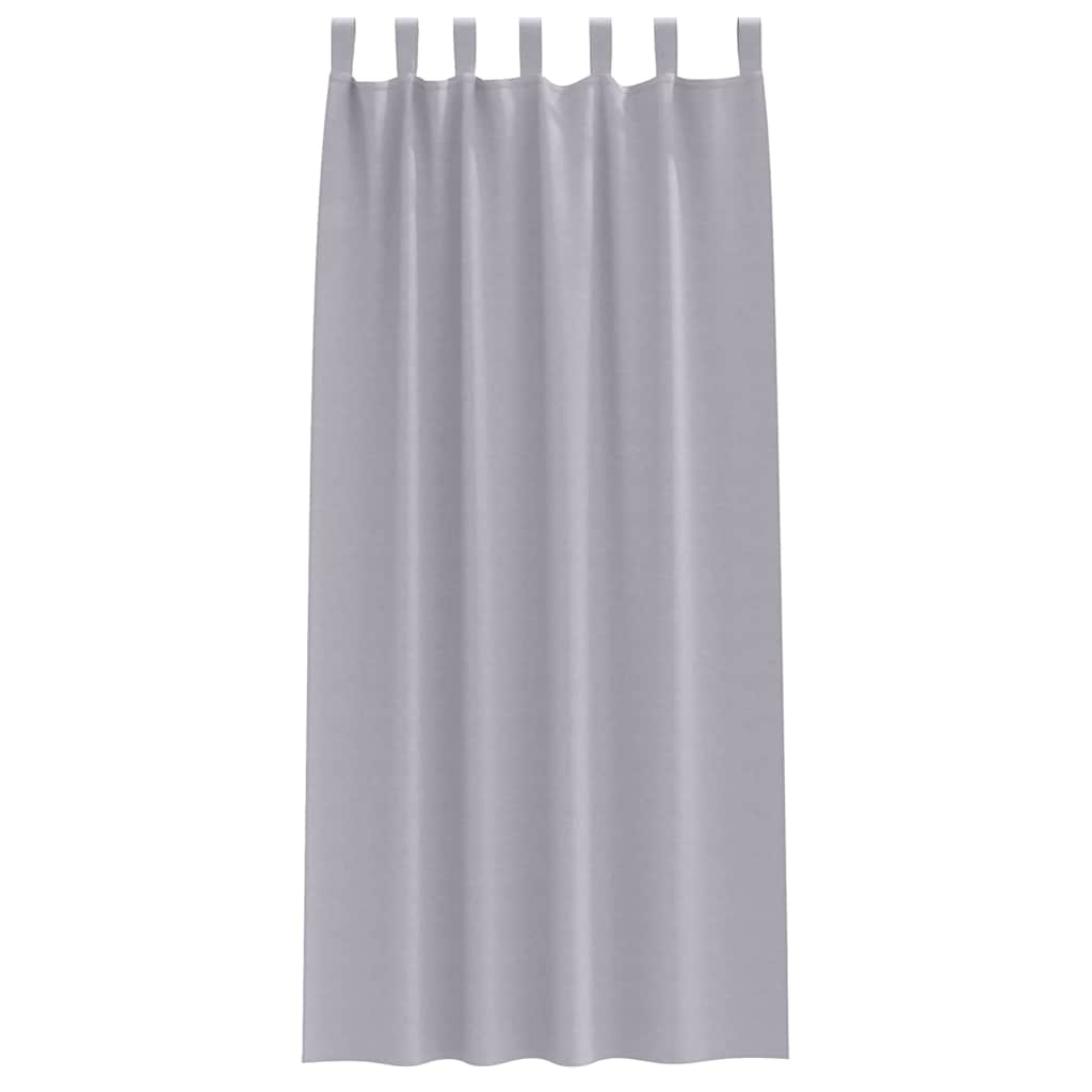 Užuolaidos 2 pcs Metallic pilka 260 x 140 cm Poliesteris