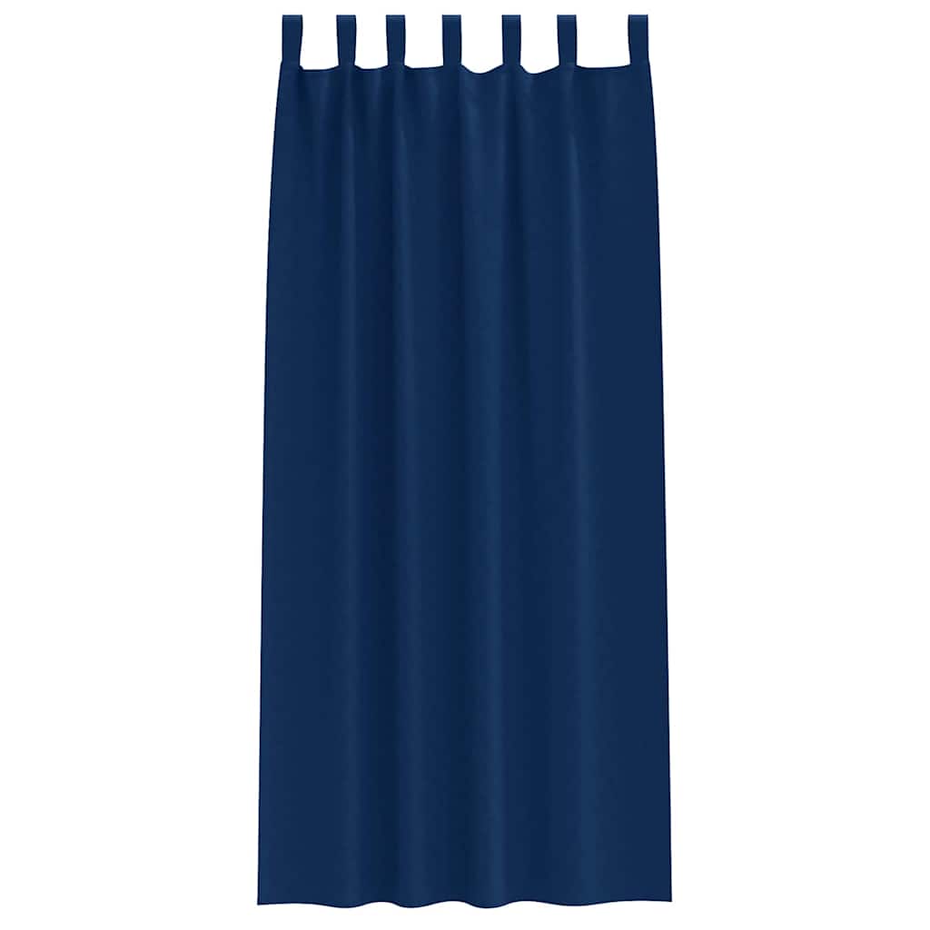 Užuolaidos 2 pcs Tamsi mėlyna 245 x 140 cm Poliesteris