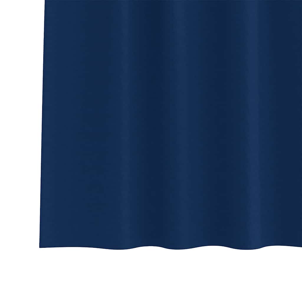 Curtains 2 pcs Dark blue 260 x 140 cm Polyester