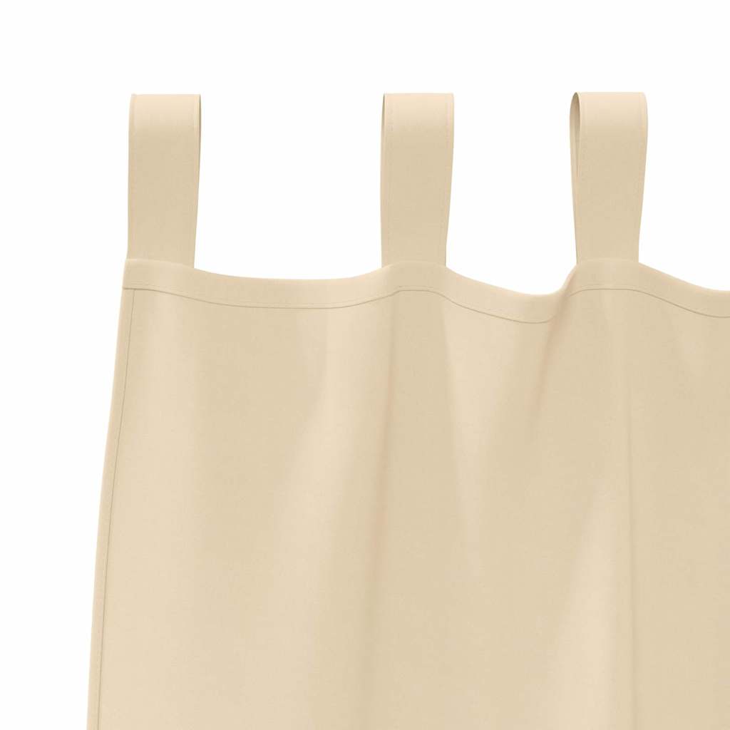 Curtains with Tiebacks 2 pcs Cream Polyester