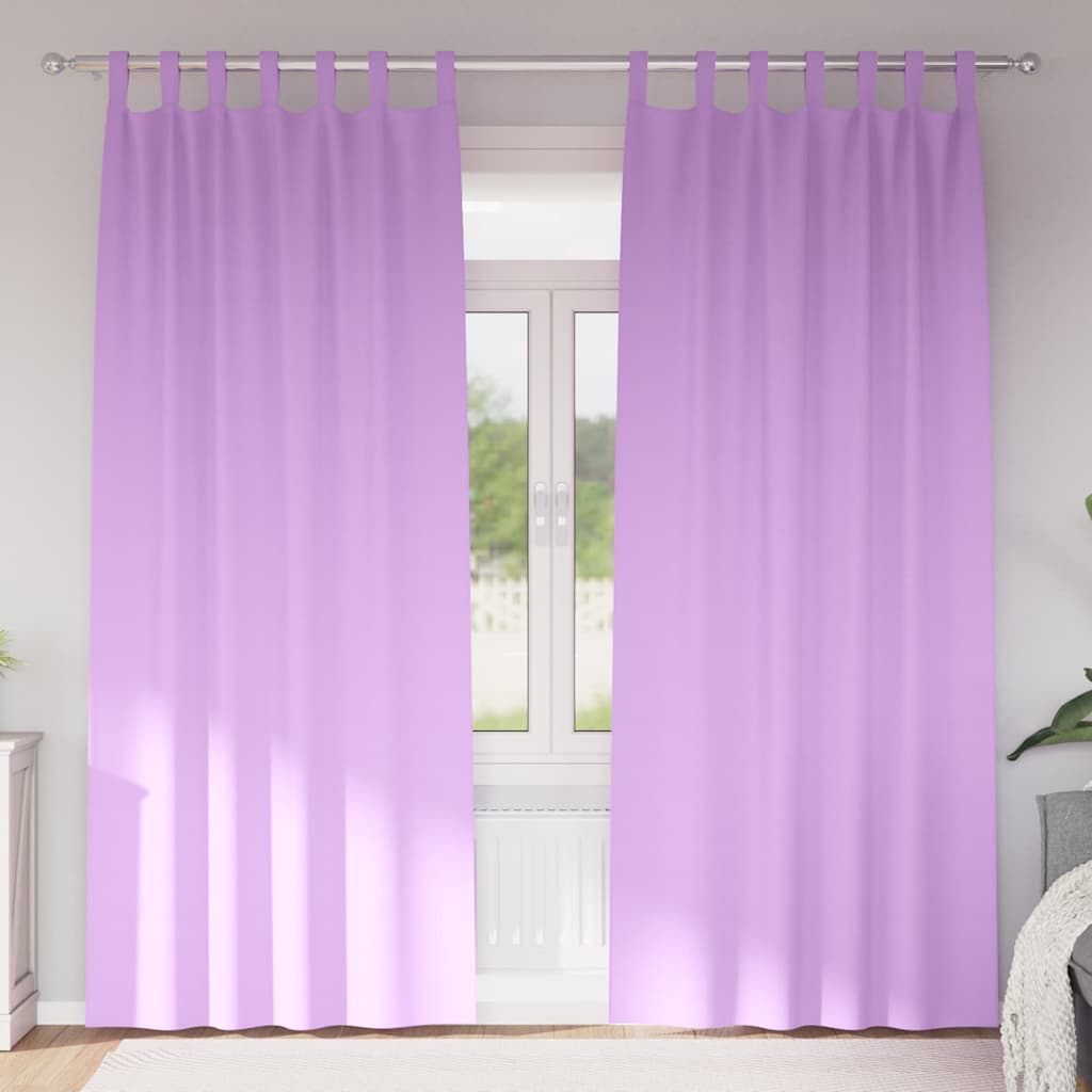 Užuolaidos 2 pcs Violetinė 245 x 140 cm Poliesteris