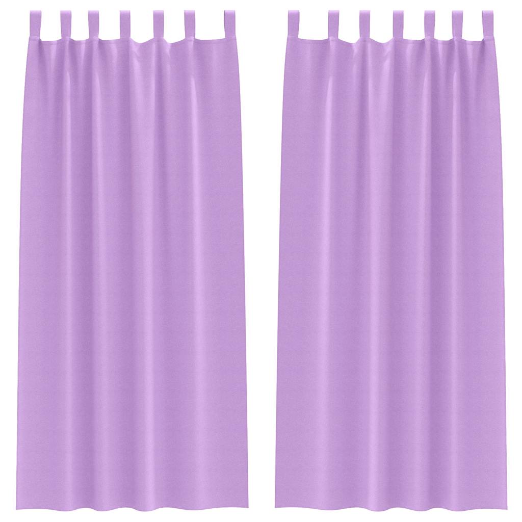 Užuolaidos 2 pcs Violetinė 245 x 140 cm Poliesteris
