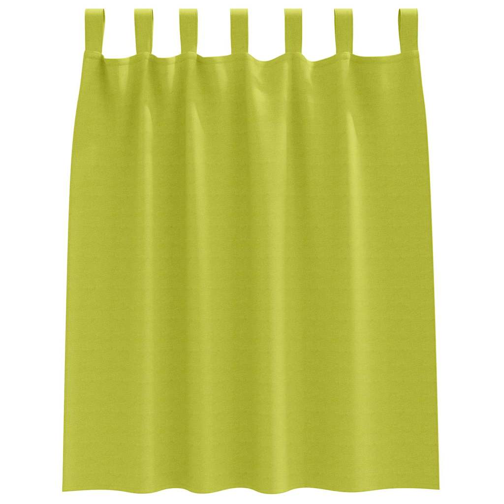 Užuolaidos su užuolaidomis 2 pcs Obuolio žalia Poliesteris