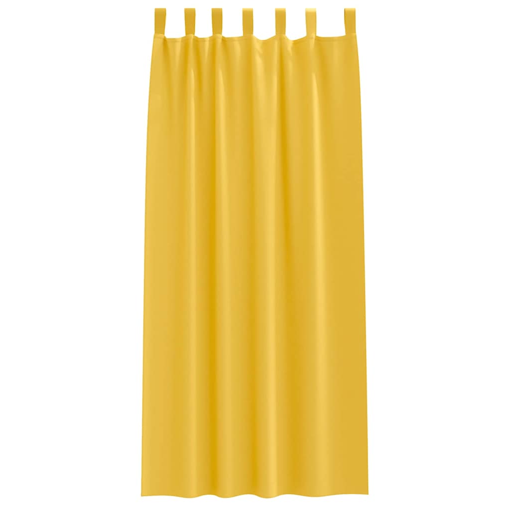 Užuolaidos 2 pcs mustard yellow 260 x 140 cm Poliesteris