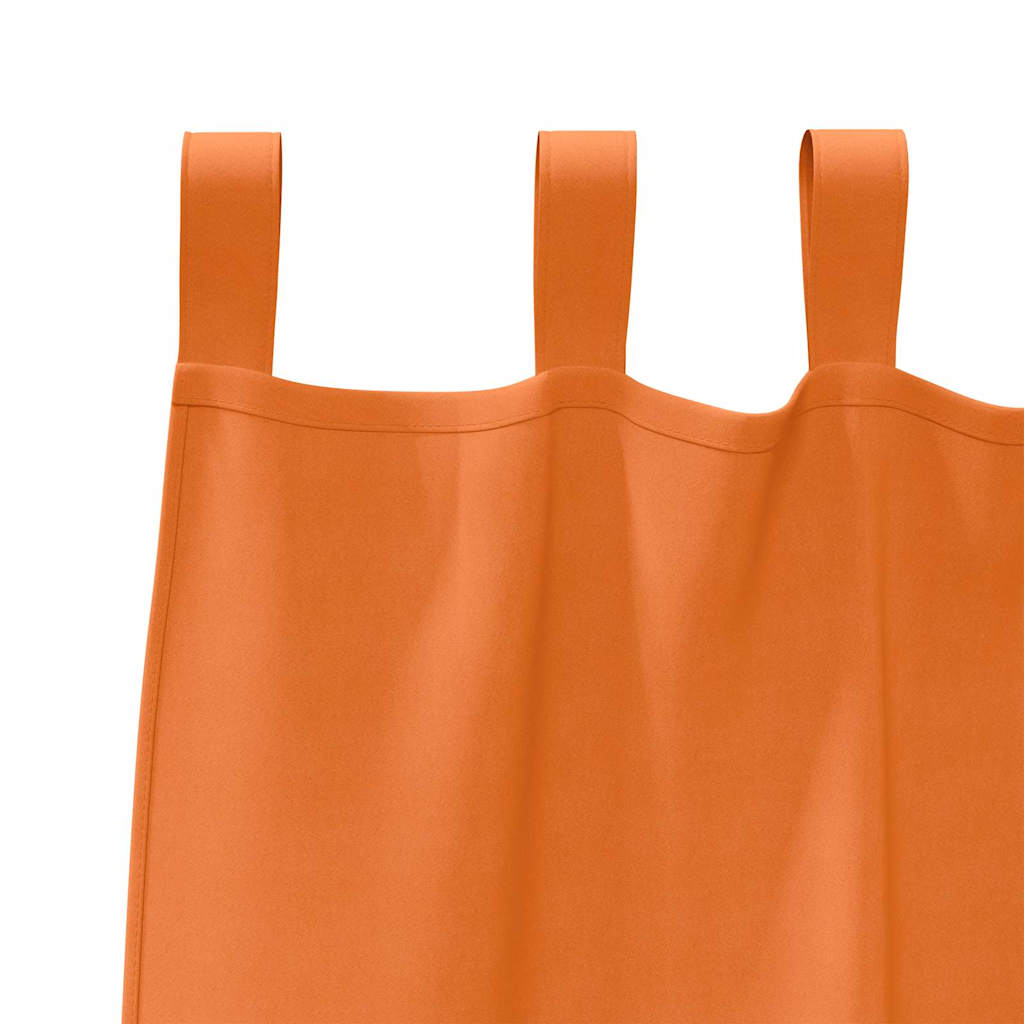 Užuolaidos su užuolaidomis 2 pcs Ryškiai oranžinė Poliesteris