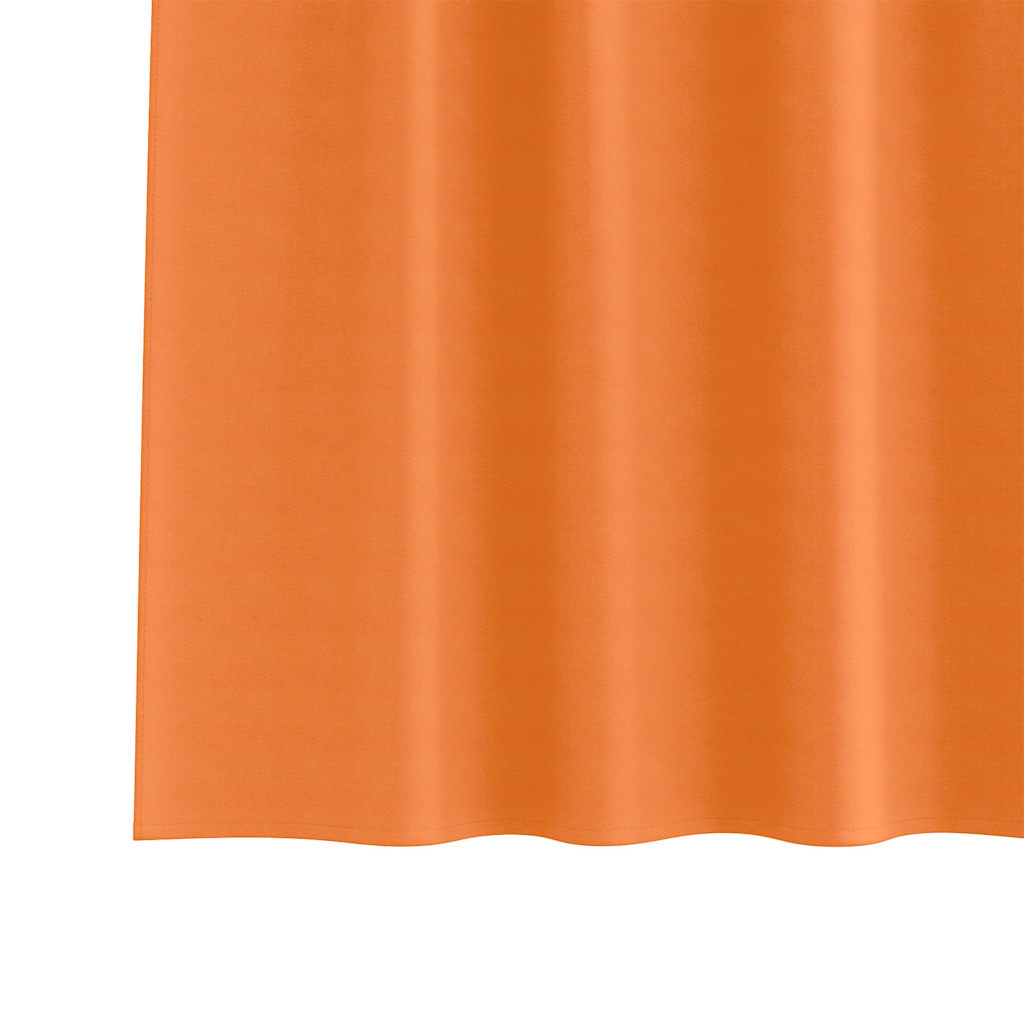 Užuolaidos su užuolaidomis 2 pcs Ryškiai oranžinė Poliesteris