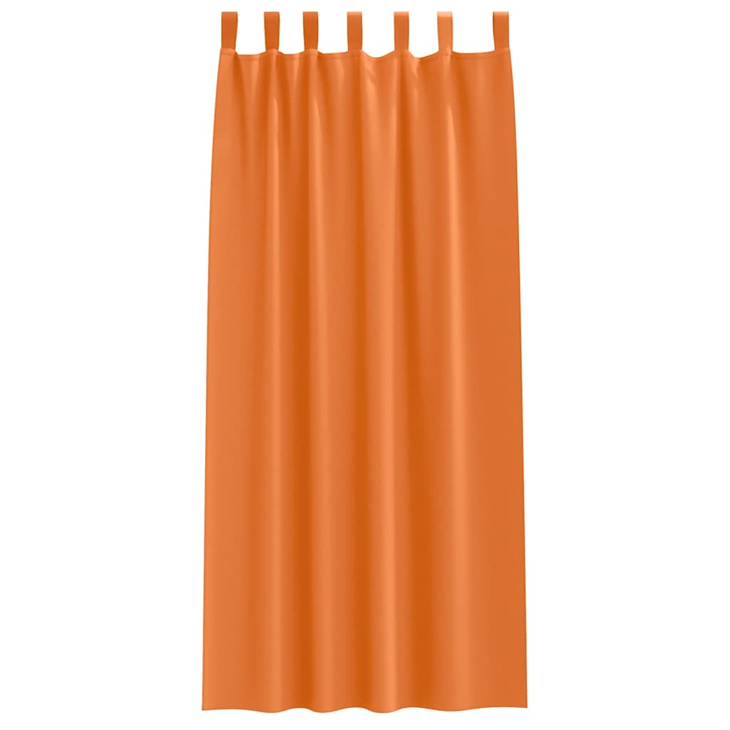 Curtains 2 pcs Bright orange 245 x 140 cm Polyester