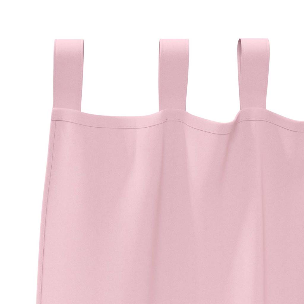 Curtains with Tiebacks 2 pcs Baby pink Polyester