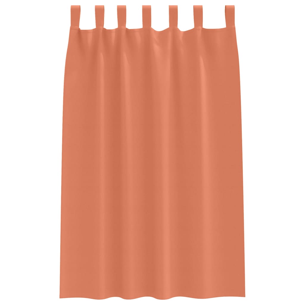 Užuolaidos su užuolaidomis 2 pcs Terakotos Poliesteris