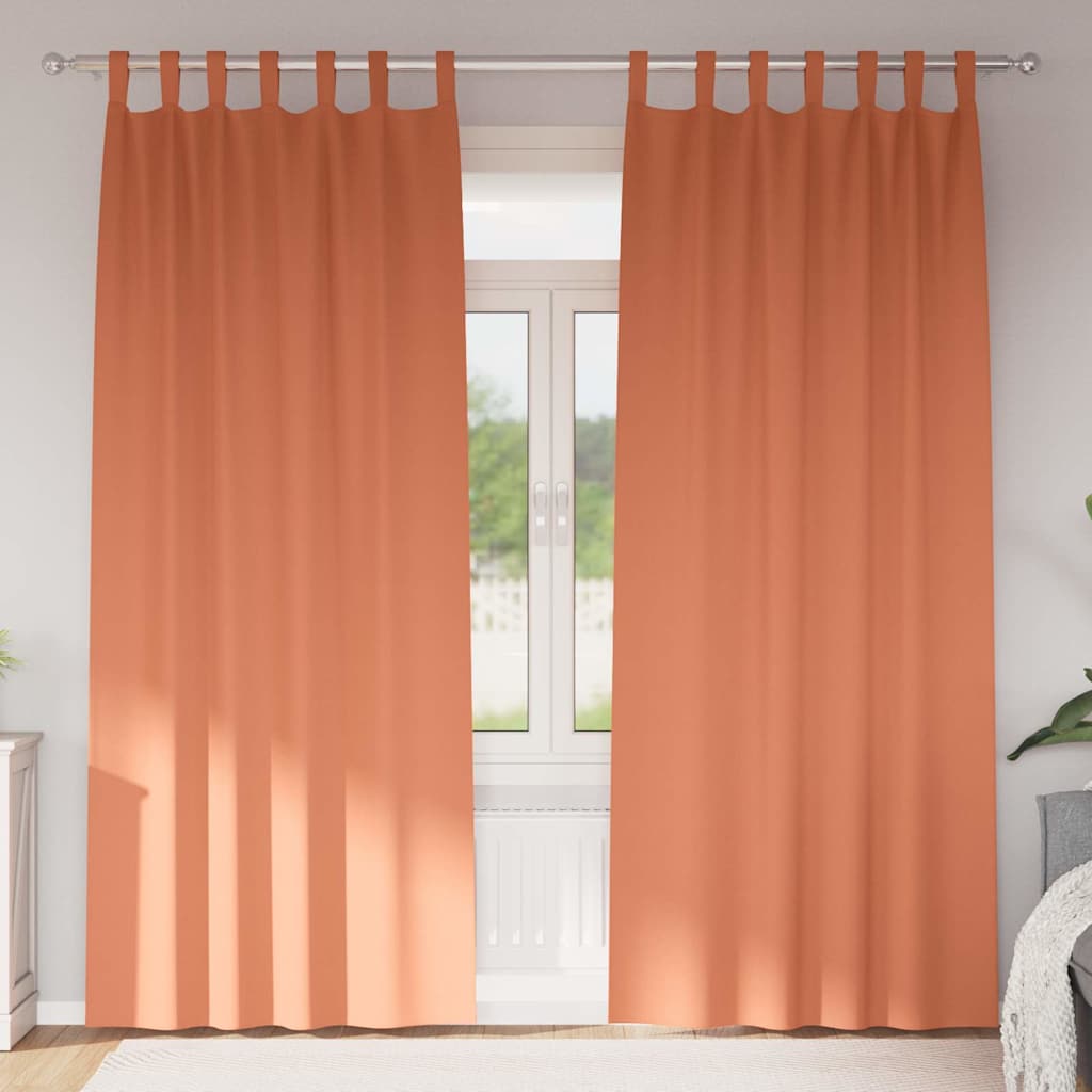 Užuolaidos su žiedais, blokuojančios šviesą 2 pcs Terakotos