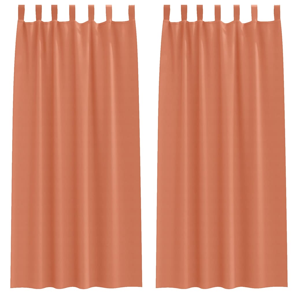 Užuolaidos su žiedais, blokuojančios šviesą 2 pcs Terakotos