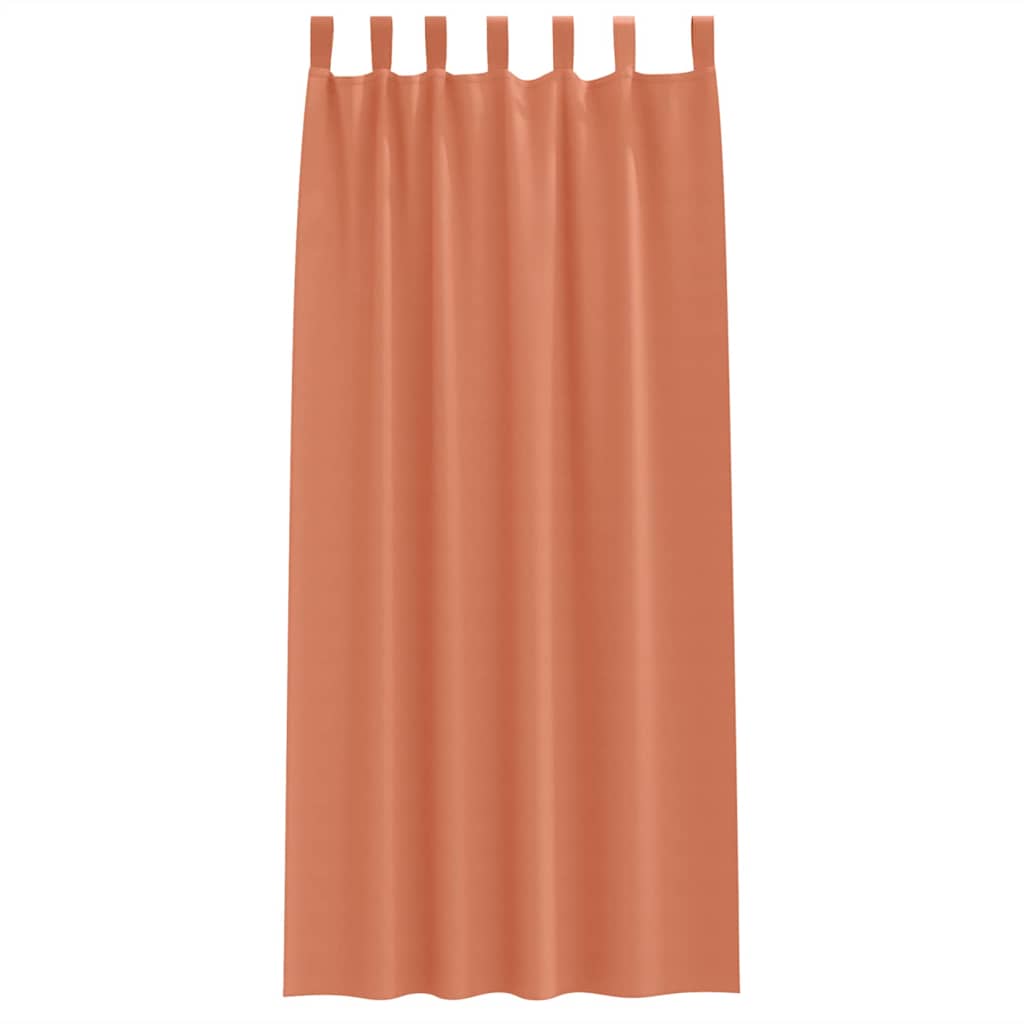 Užuolaidos su žiedais, blokuojančios šviesą 2 pcs Terakotos