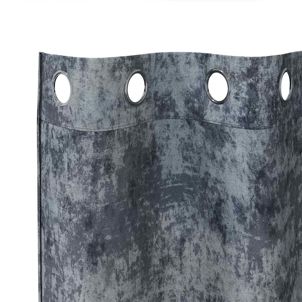 Aksominio tipo užuolaidos 2 pcs Sidabrinė Pilka 245 x 140 cm