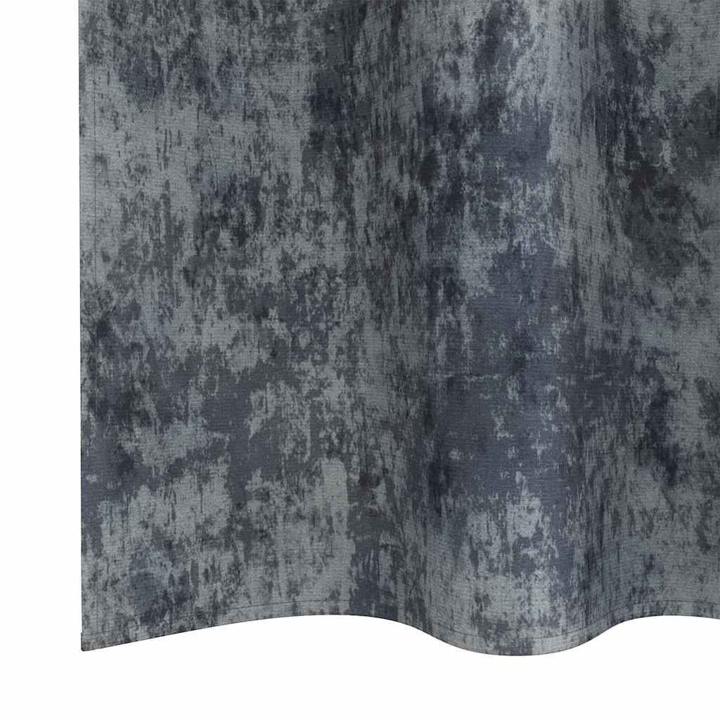Aksominės Užuolaidos 2 Vnt. Su Žiedais Sidabrinė Pilka 260x140 cm