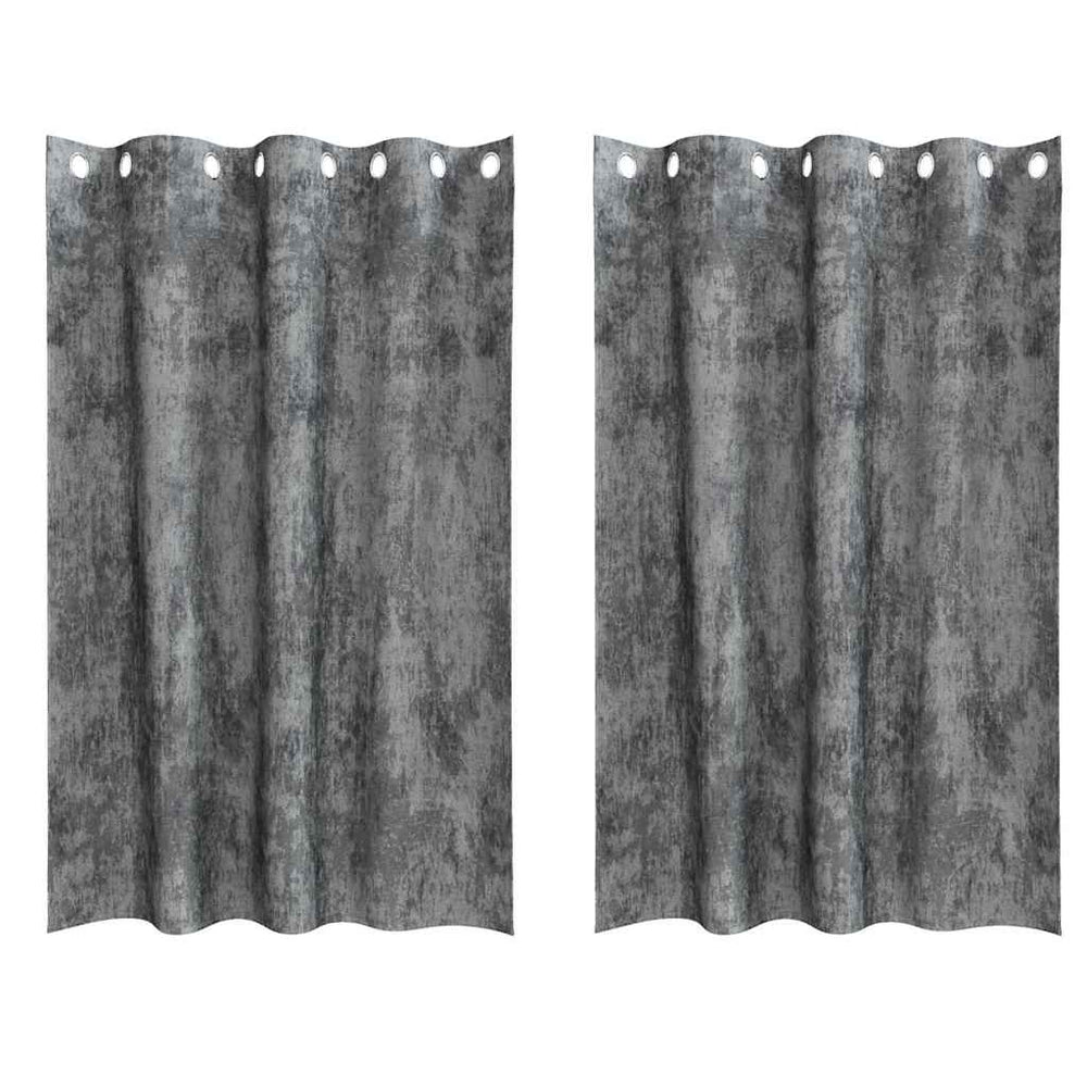Aksominio tipo užuolaidos 2 vnt. Pilka 175 x 140 cm Aksomas