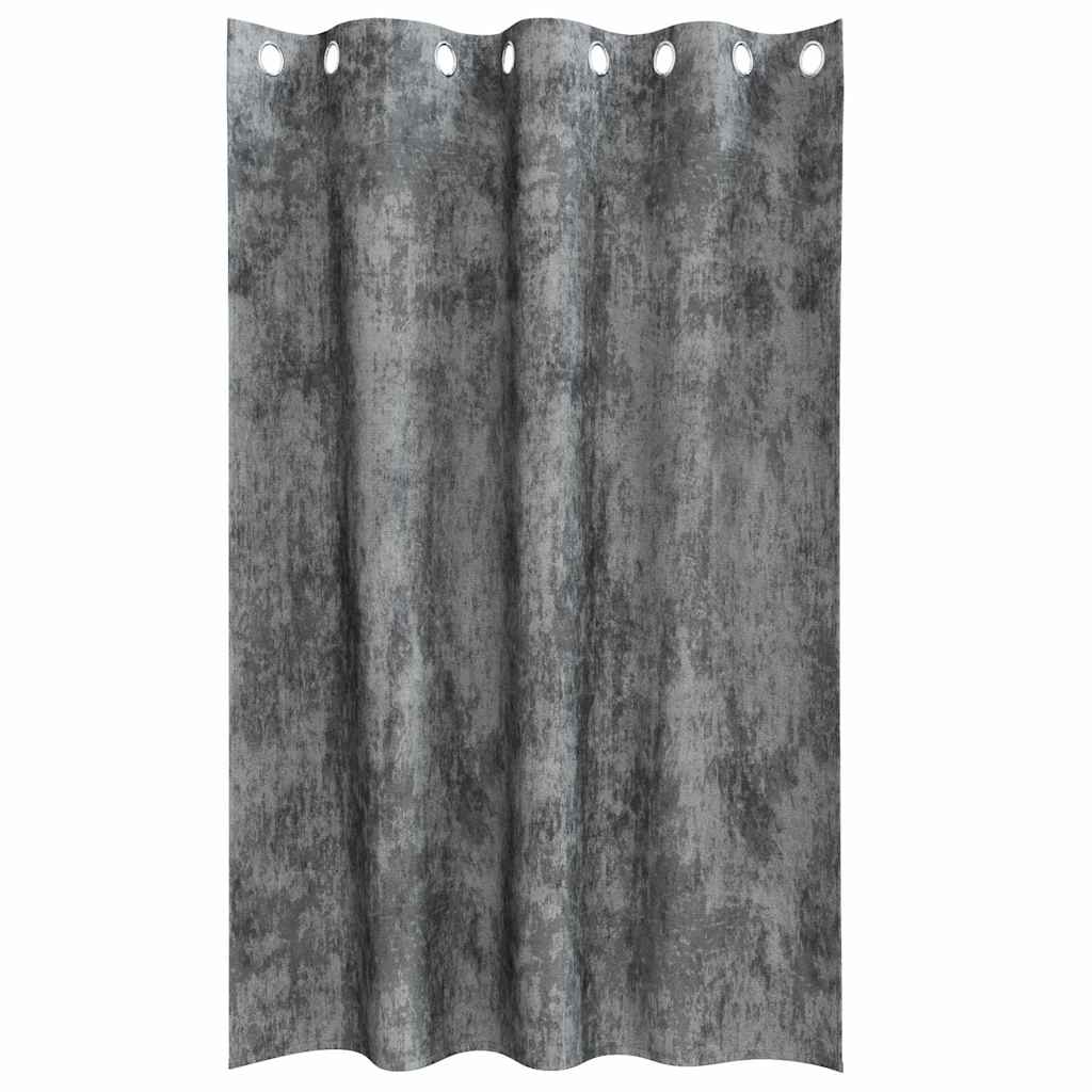 Aksominio tipo užuolaidos 2 vnt. Pilka 175 x 140 cm Aksomas