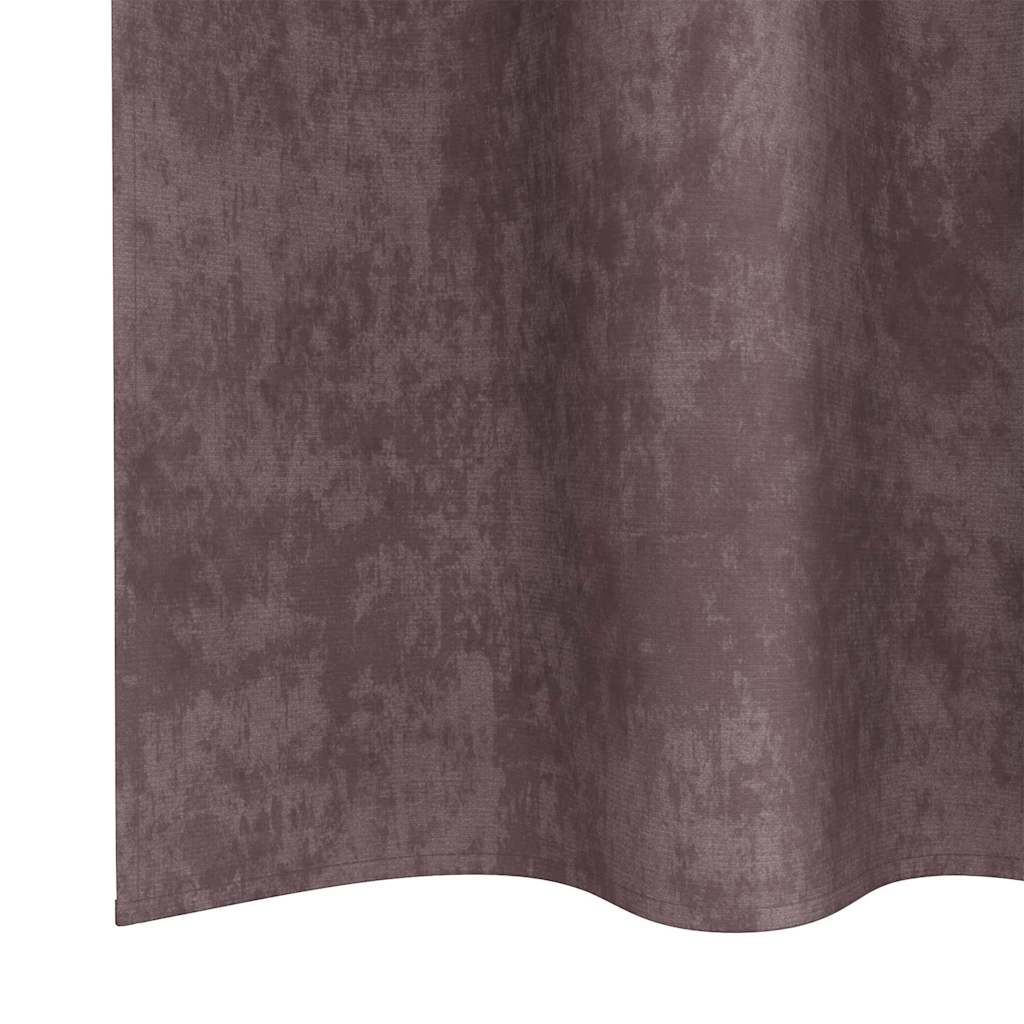 SAMT curtains 2 pcs. with rings brown 225x140 cm