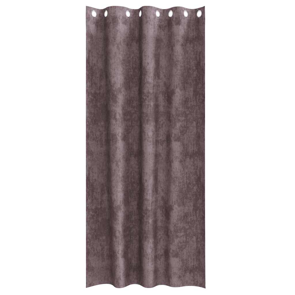 SAMT curtains 2 pcs. with rings brown 225x140 cm