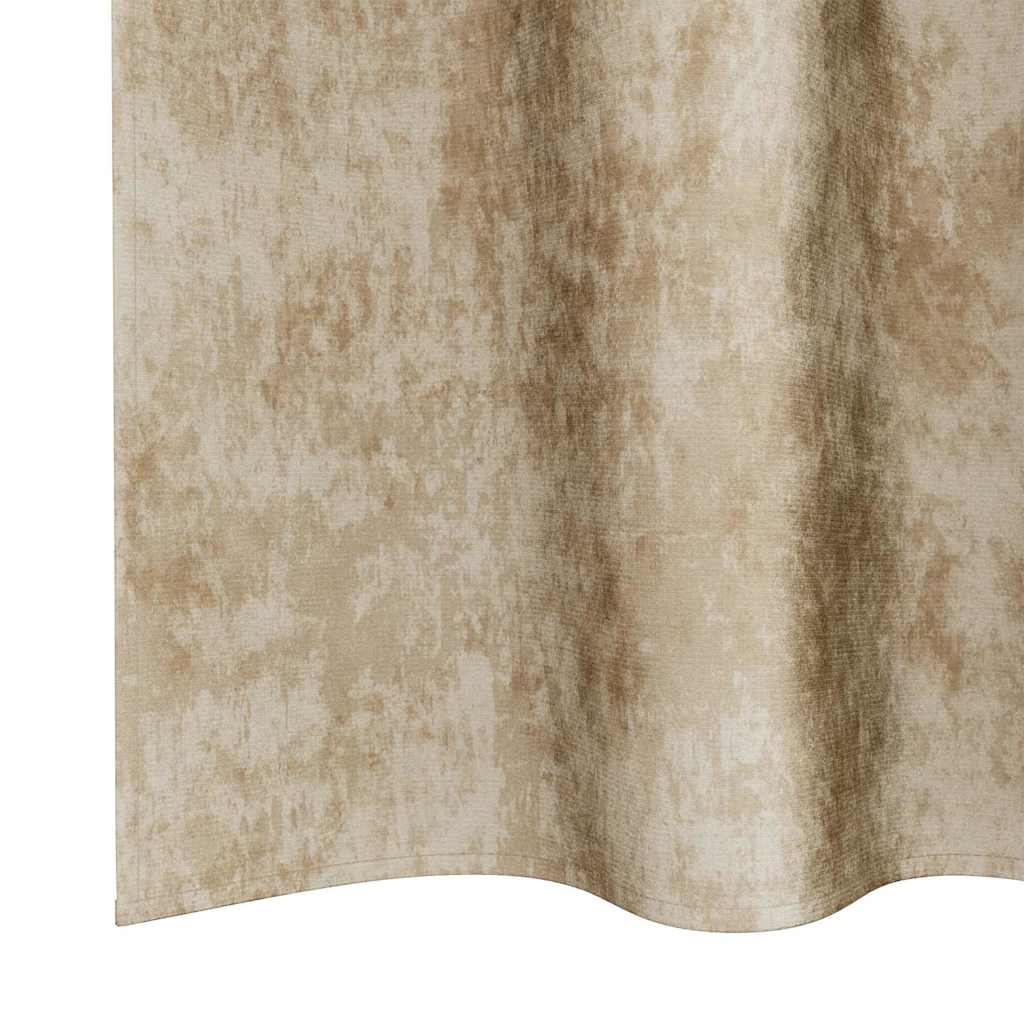 veliūrinės užuolaidos Kreminė Poliesteris 140 x 225 cm Modernios