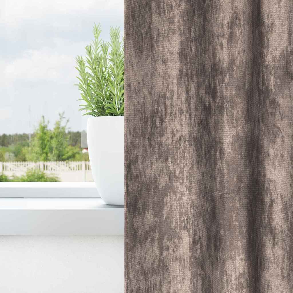 aksominės užuolaidos 2 vnt. su žiedais Kava 140x140 cm