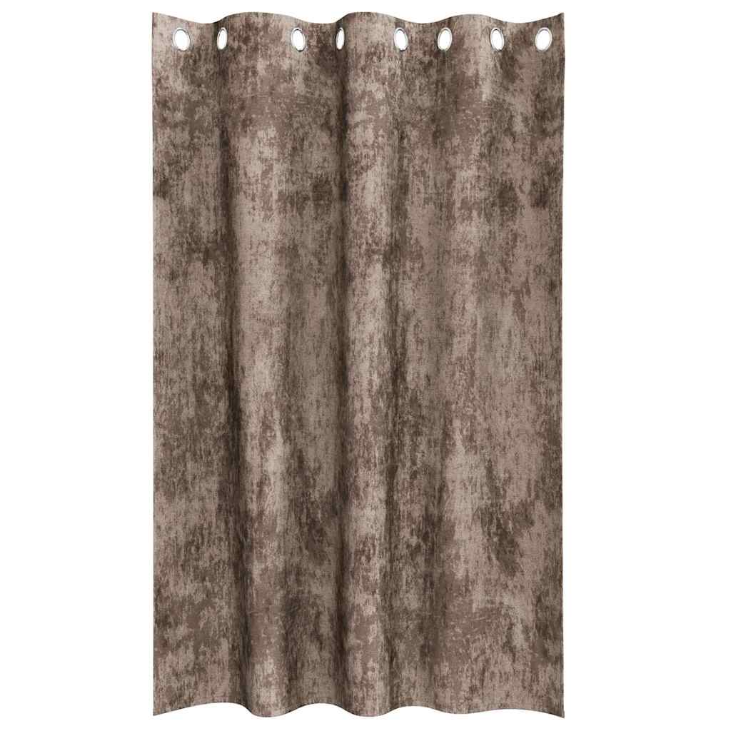 Aksominio tipo užuolaidos 2 pcs Kapučino 175 x 140 cm Aksomas