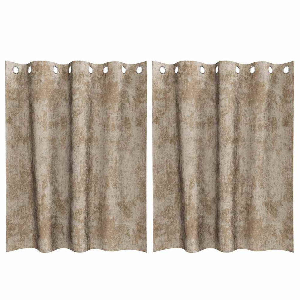 Aksominio tipo užuolaidos 2 pcs šampano 140 x 140 cm Aksomas