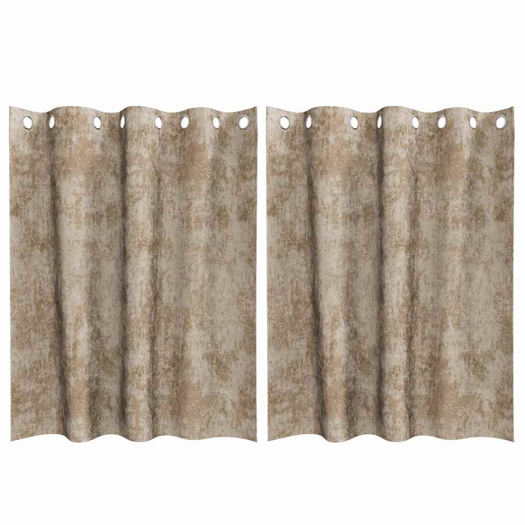 Aksominio tipo užuolaidos 2 pcs šampano 140 x 140 cm Aksomas