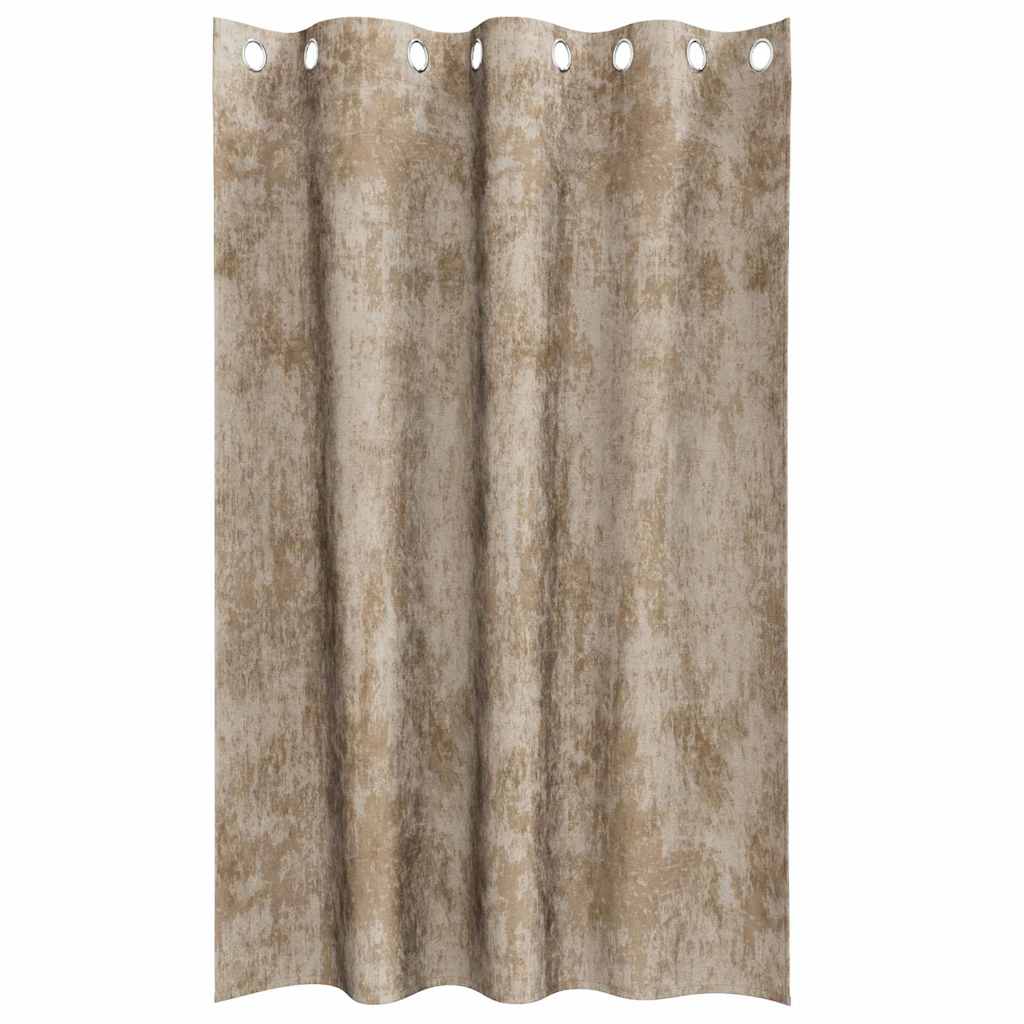 Užuolaida su užuolaidomis 2 pcs šampano 175 x 140 cm Aksomas