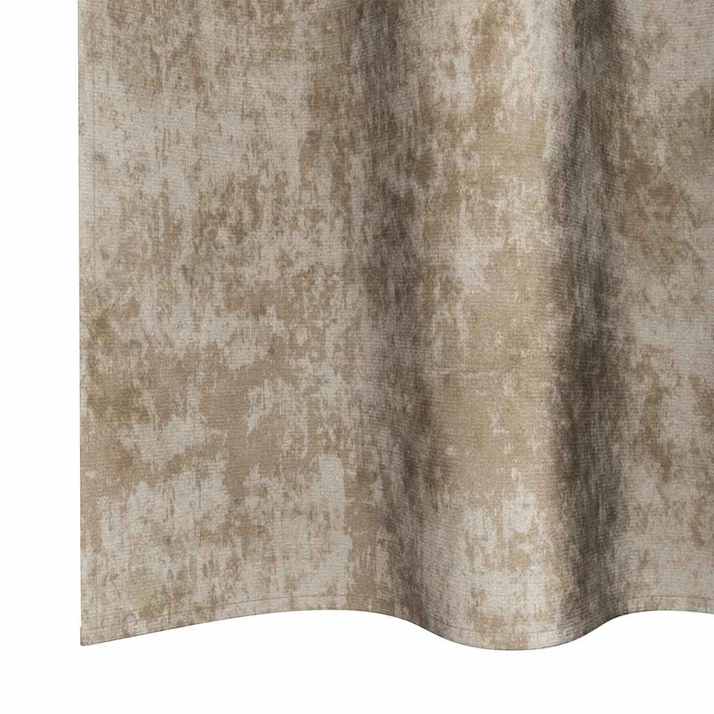 Aksominės Užuolaidos 2 vnt. su Žiedais Šampanas 245x140 cm