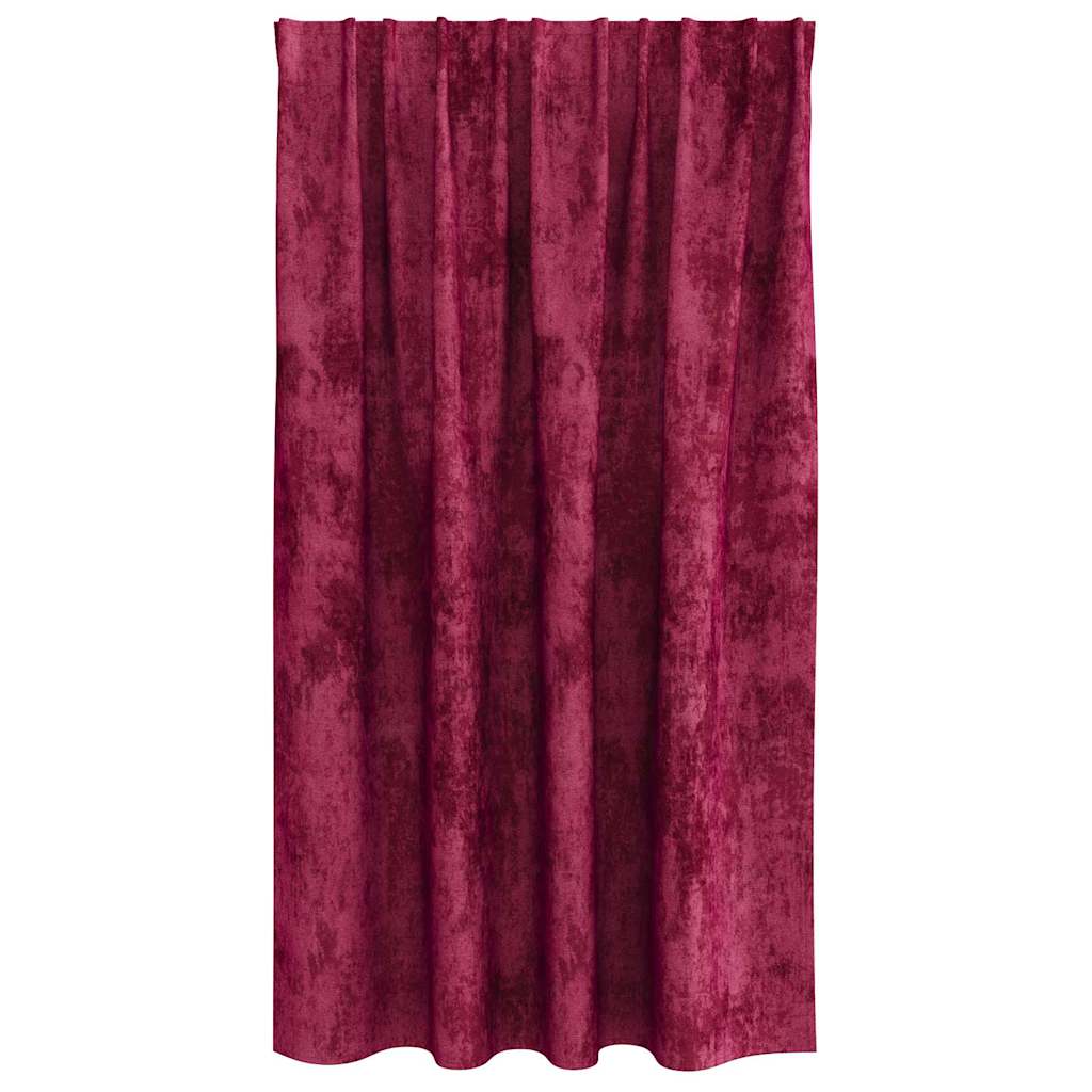 Aksominio tipo užuolaidos 2 pcs Vyno raudonumo 140 x 140 cm