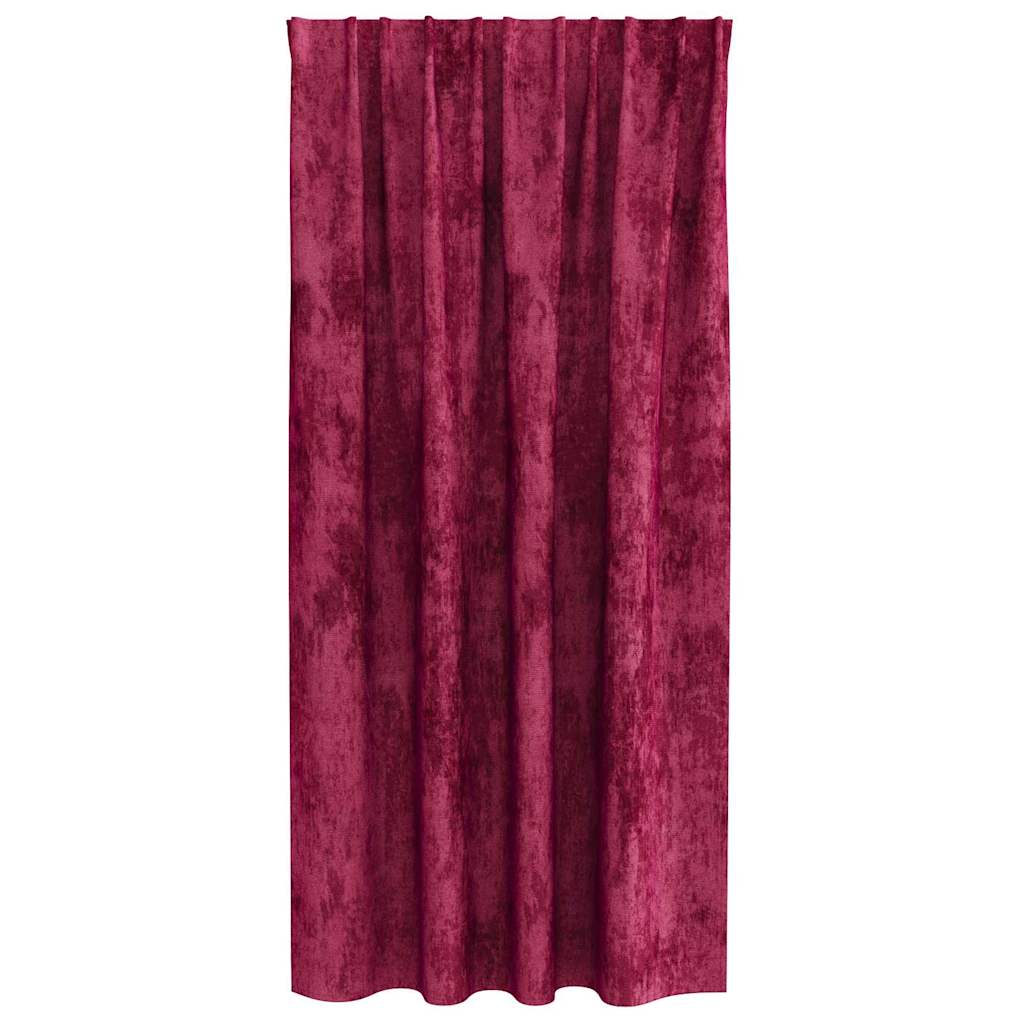 Aksominio tipo užuolaidos 2 pcs Vyno raudonumo 175 x 140 cm