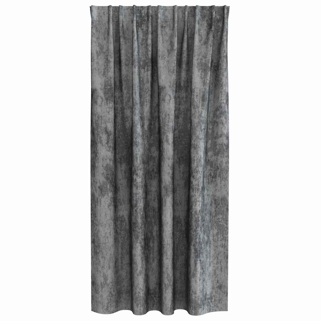 Velvet Curtains 2 pcs Grey 175 x 140 cm Velvet