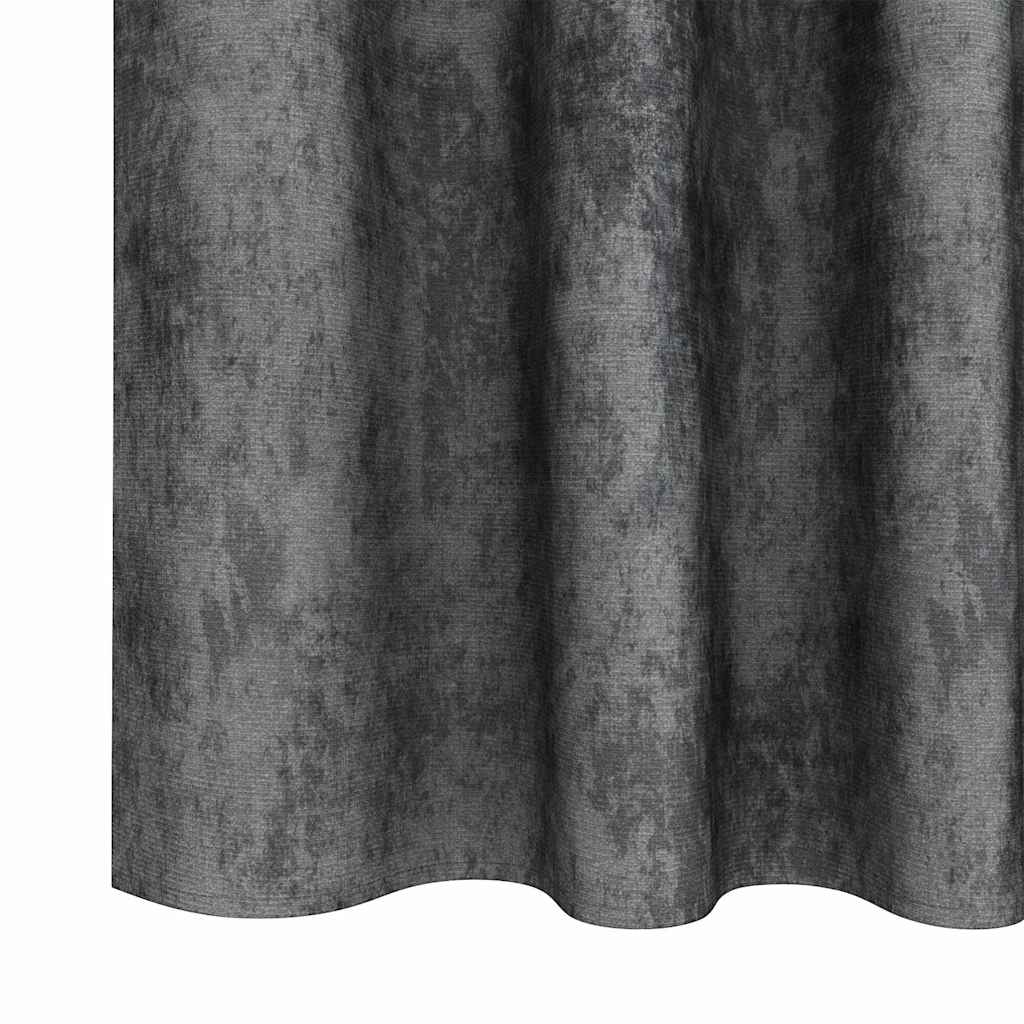 Aksominio tipo užuolaidos 2 pcs Pilka 225 x 140 cm Aksomas