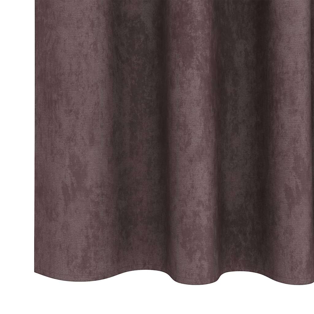 Aksominio tipo užuolaidos 2 pcs Ruda 260 x 140 cm Aksomas