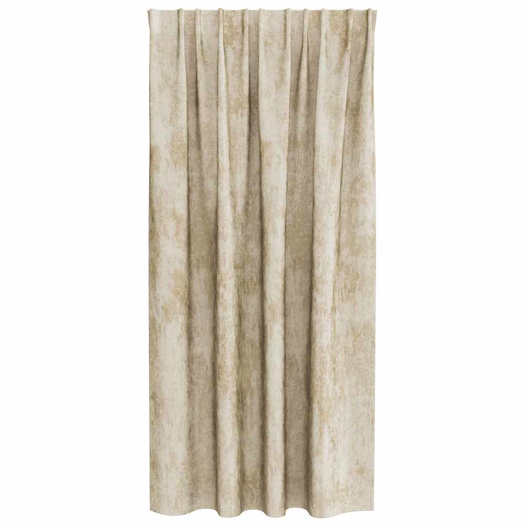 Aksominio tipo užuolaidos 2 pcs Kreminė 175 x 140 cm Aksomas
