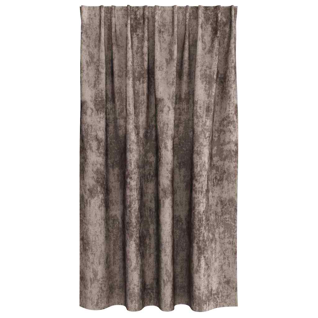 Aksominio tipo užuolaidos 2 pcs Kapučino 140 x 140 cm Aksomas