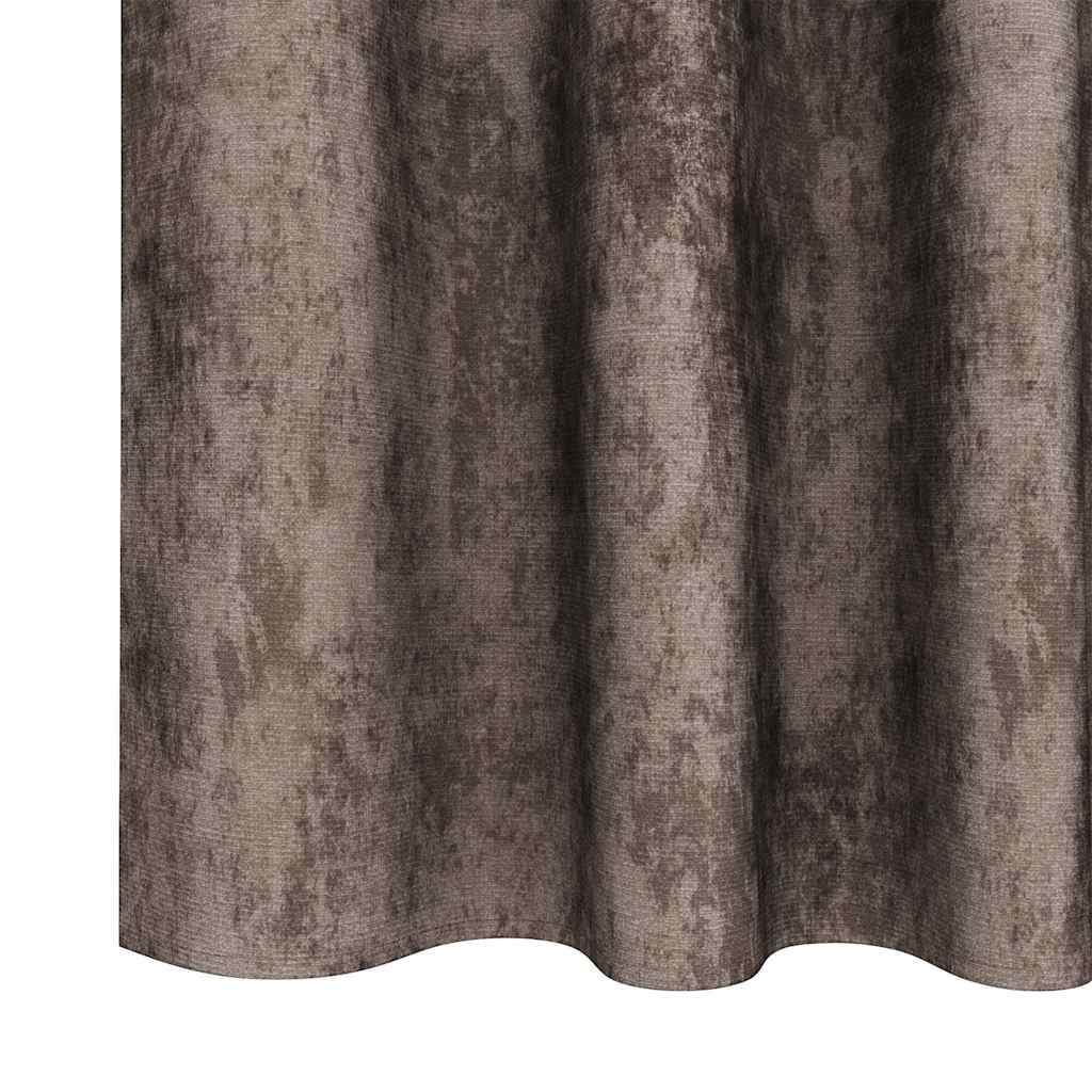 Velvet curtains 2 pcs. with eyelets Coffee 225x140 cm