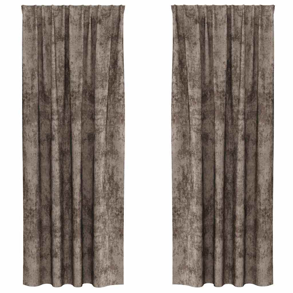 Velvet curtains 2 pcs. with eyelets Coffee 225x140 cm