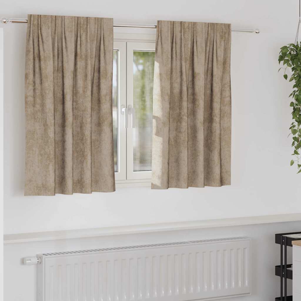 Aksominio tipo užuolaidos 2 pcs šampano 140 x 140 cm Aksomas