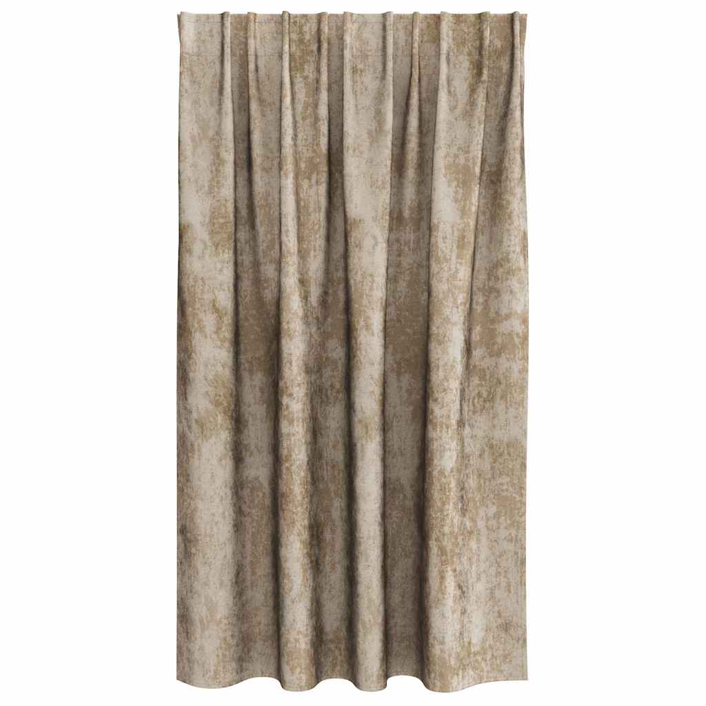 Aksominio tipo užuolaidos 2 pcs šampano 140 x 140 cm Aksomas