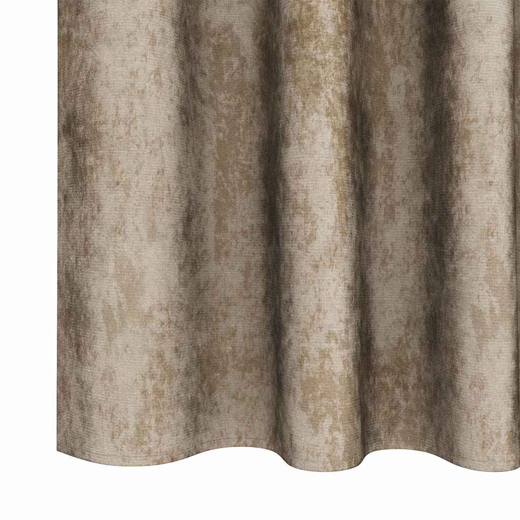 2 vnt. aksominių užuolaidų su kišenėmis Šampanas 260x140 cm