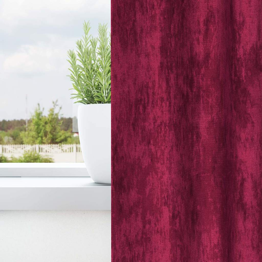 Aksominės užuolaidos 2 vnt su akių skylutėmis Burgundinė raudona 225x140 cm