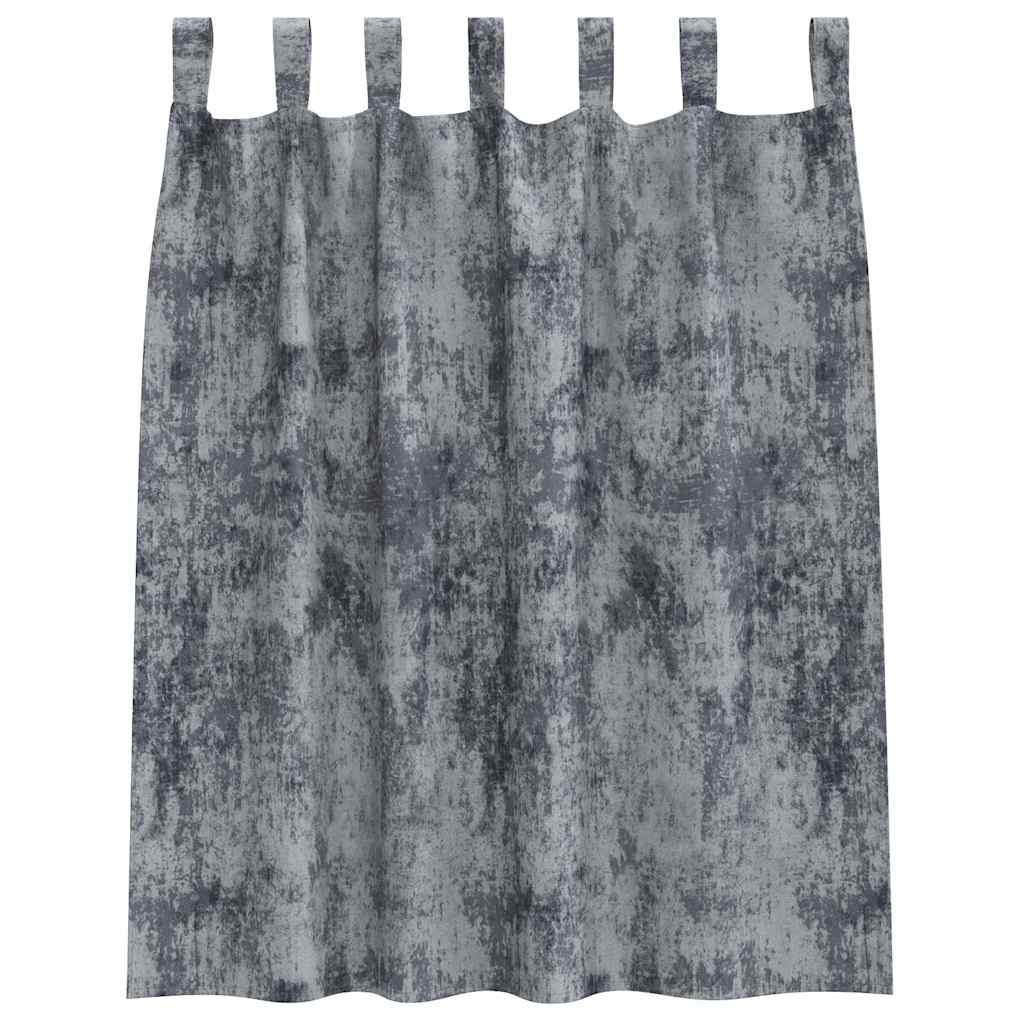 Aksominio tipo užuolaidos 2 pcs Sidabrinė Pilka 140 x 140 cm