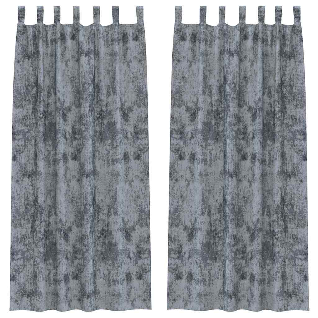 Aksominės Užuolaidos 2 vnt su Akįletėmis Sidabrinės 225x140 cm