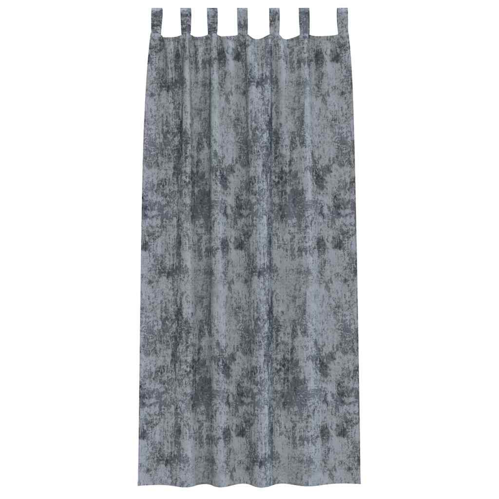 Aksominės Užuolaidos 2 vnt su Akįletėmis Sidabrinės 225x140 cm